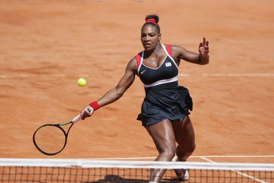 Serena Williams, che ha vinto entrambi i suoi match di singolare, contro Giorgi ieri ed Errani oggi.